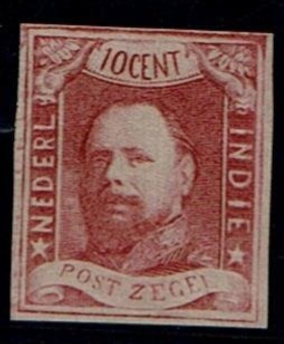 Indie Orientali Olandesi 1864 - Koning Willem III, eerste emissie ongetand. - NVPH: 1