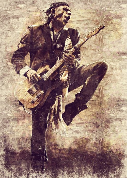 The Rolling Stones - Keith Richards - Oil Edition - High Quality Giclee Art - By artist  Boriani -2/5 - XL - Artwork/