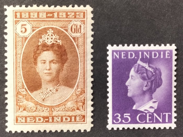 Indie Orientali Olandesi 1923/1941 - 25 years Jubilee/Konijnenburg - Nvph 166 + 280