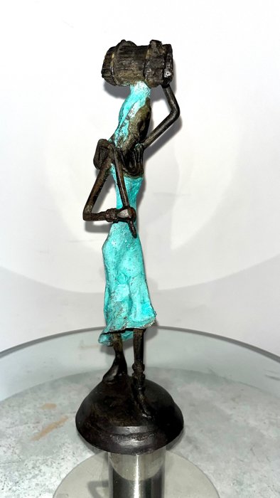 Abdoulaye Derme - Scultura in bronzo - 22 cm - Bronzo