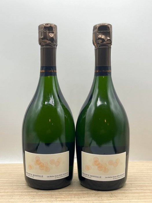 2015 Franck Bonville, Blanc de Blancs "Les Belles Voyes" - Σαμπάνια Grand Cru - 2 Bottles (0.75L)
