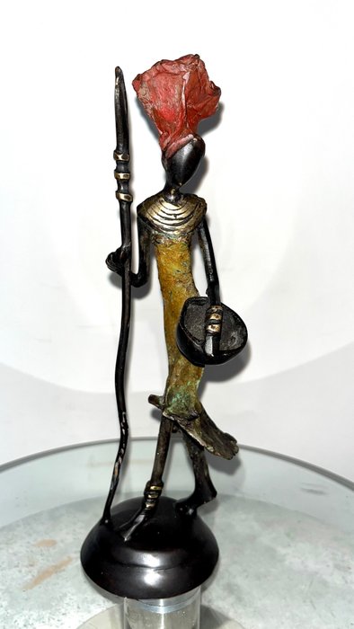 Abdoulaye Derme - Scultura in bronzo - 24,5 cm - Bronzo