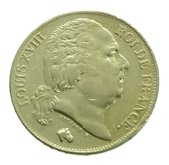 20 Francs Or 1818-W, Lille