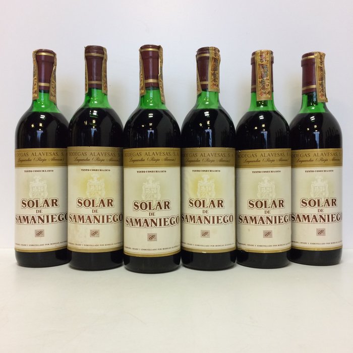 1970 Bodegas Alavesas, Solar de Samaniego - Rioja Crianza - 12 Bottiglie (0,75 L)