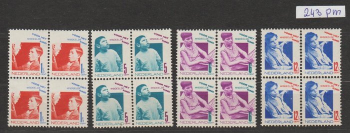 Paesi Bassi 1931 - Children’s aid stamps - NVPH 240/243 in blokken van 4