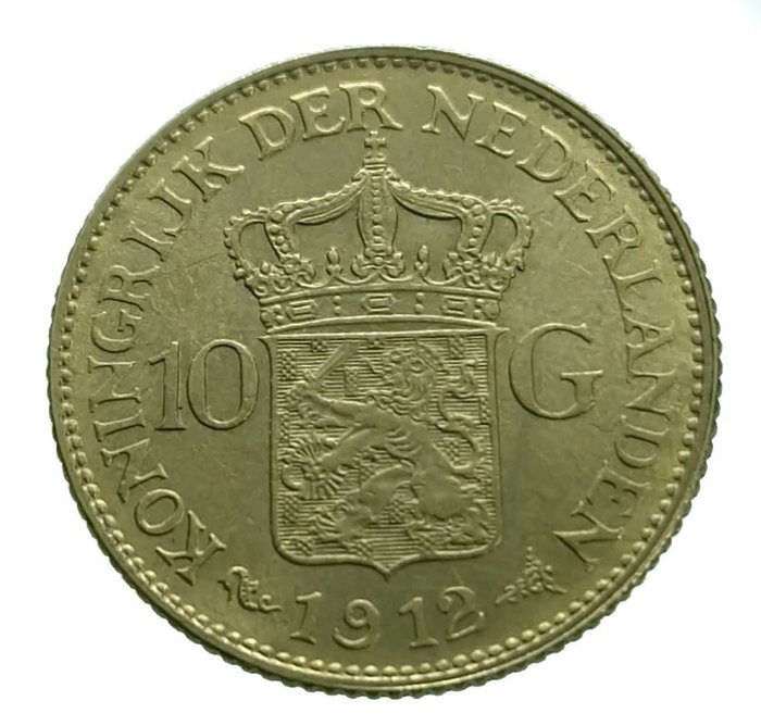 荷兰. 10 Gulden 1912 Wilhelmina