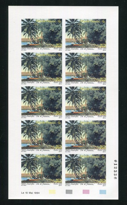 French Polynesia 1994 - Rare Complete New Sheets ** Non-Serrated Maury n° 459 to 461