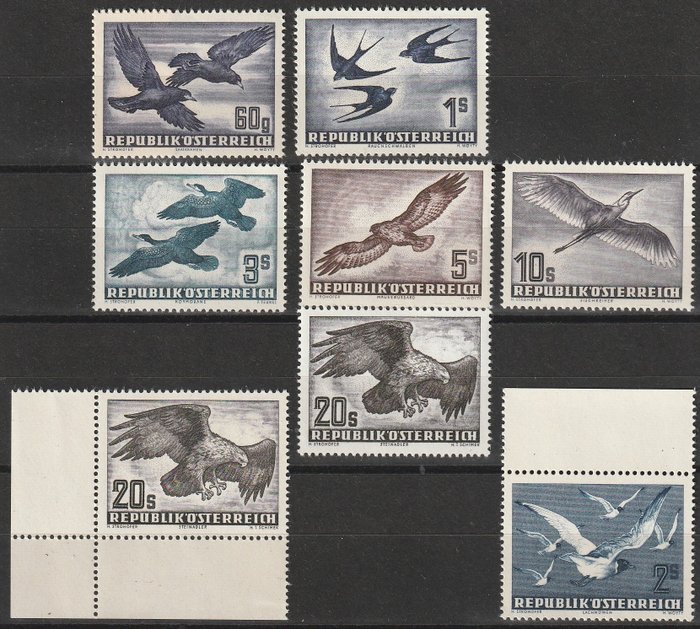 Austria 1950/1953 - uccelli