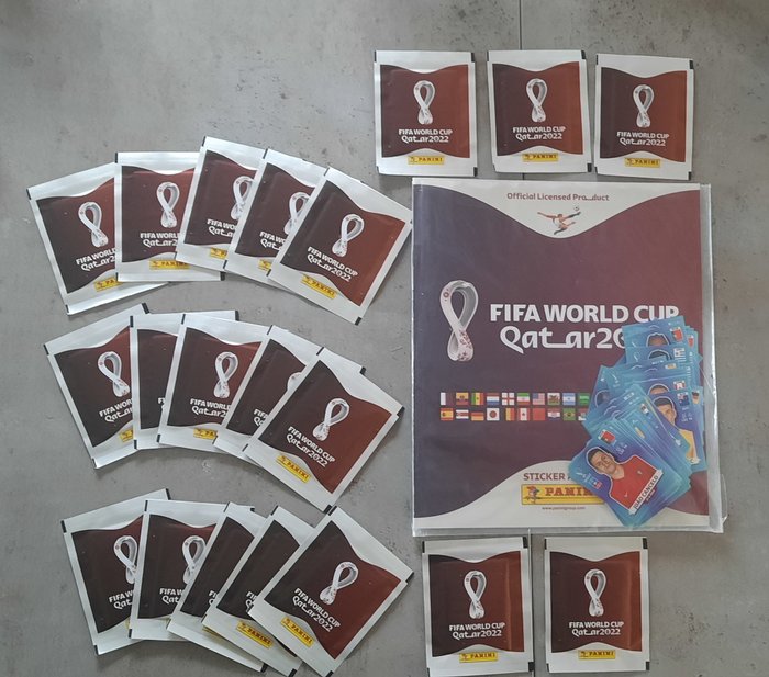 Panini - WC Qatar 2022 - Album vuoto + 100 figurine sciolte e 20 bustine (blue edition) - 2022