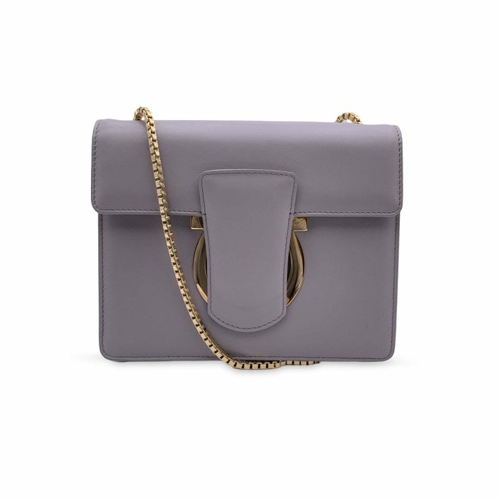 Salvatore Ferragamo - Grey Leather Thalia Box - Shoulder bag