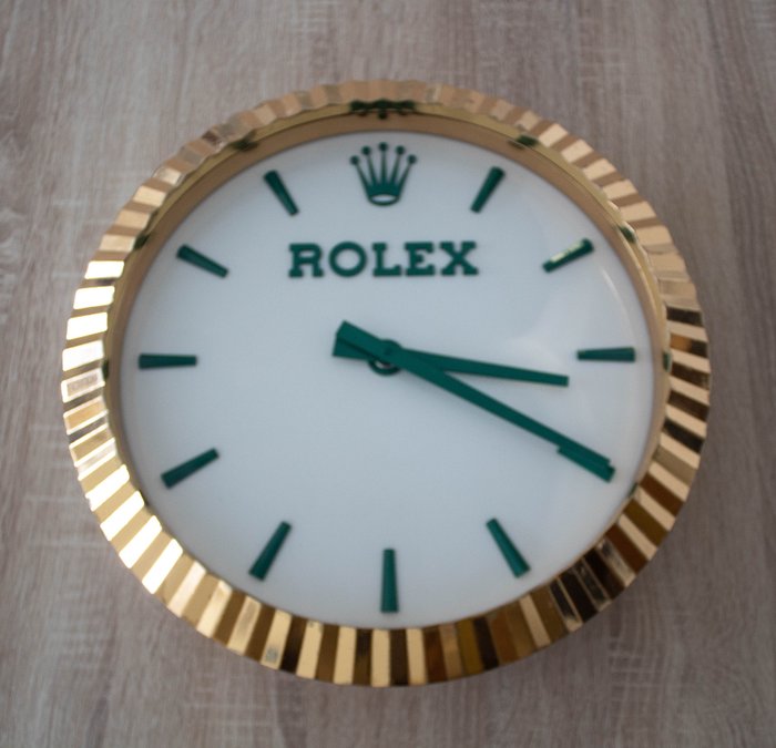 Orologio da parete - Rolex - Alluminio, Bronzo dorato, Vetro - Fine XX secolo