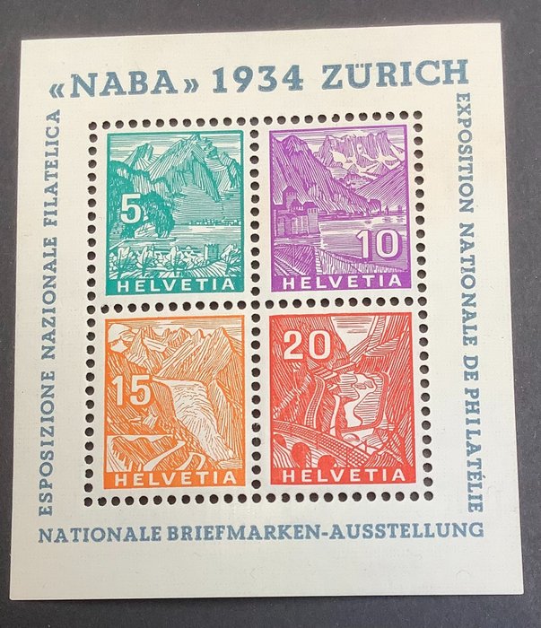 Svizzera - 1934 NABA block