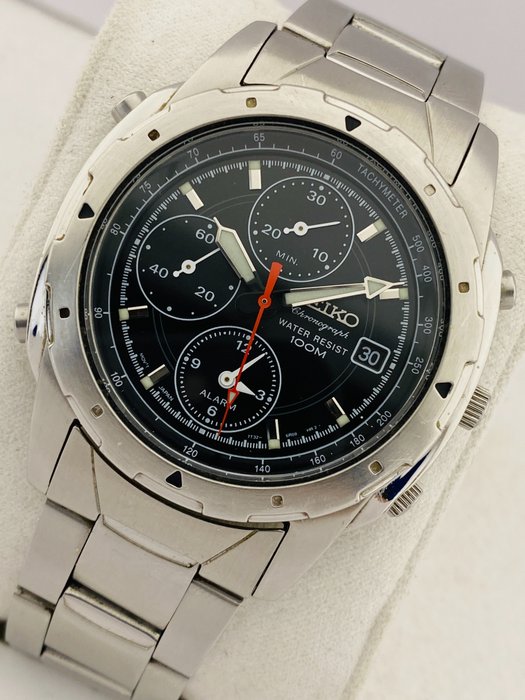 Seiko - Chronograph - Alarm - Date - 7T32-6M00 - Herre - 1980-1989