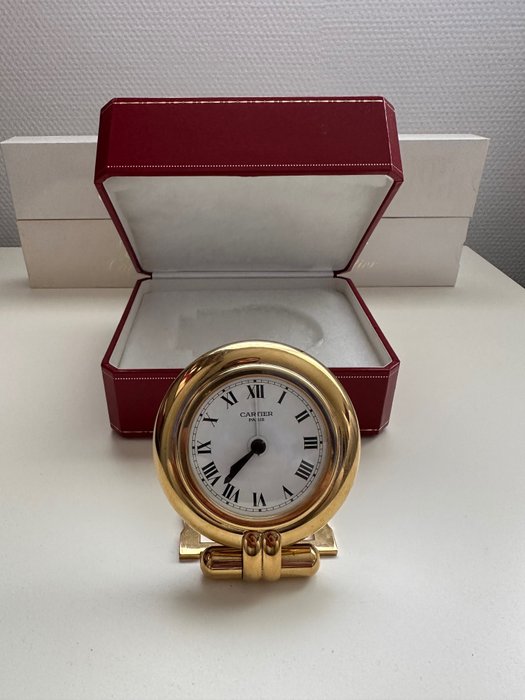 Orologio da viaggio - Cartier - Acciaio, Placcato oro - Seconda metà del 20° secolo