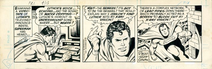 Superman - George Tuska - Superman - original daily strip
