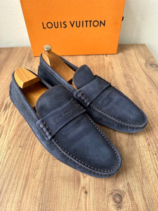vuitton blue loafers
