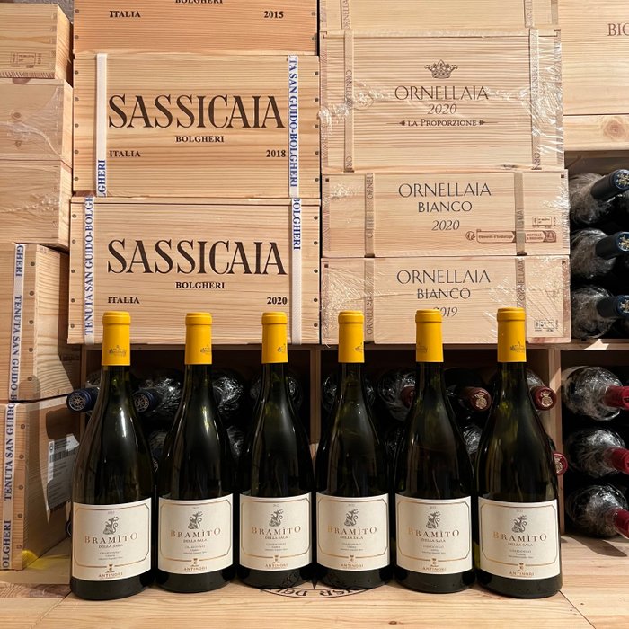 2022 Antinori, Castello della Sala, Chardonnay Bramito - Umbria - 6 Flasker  (0,75 l)