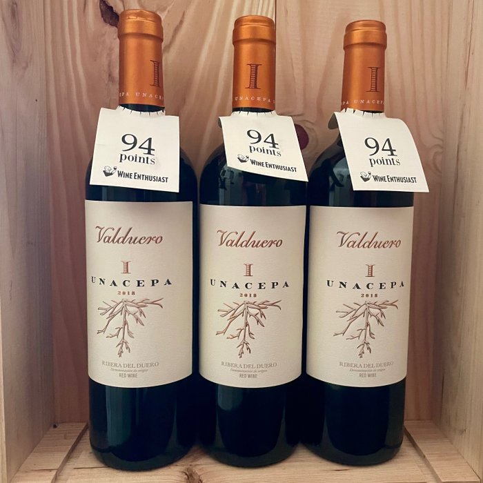 2018 Bodegas Valduero, 'Valduero' Una Cepa - Ribera del Duero - 3 Bottiglie (0,75 L)