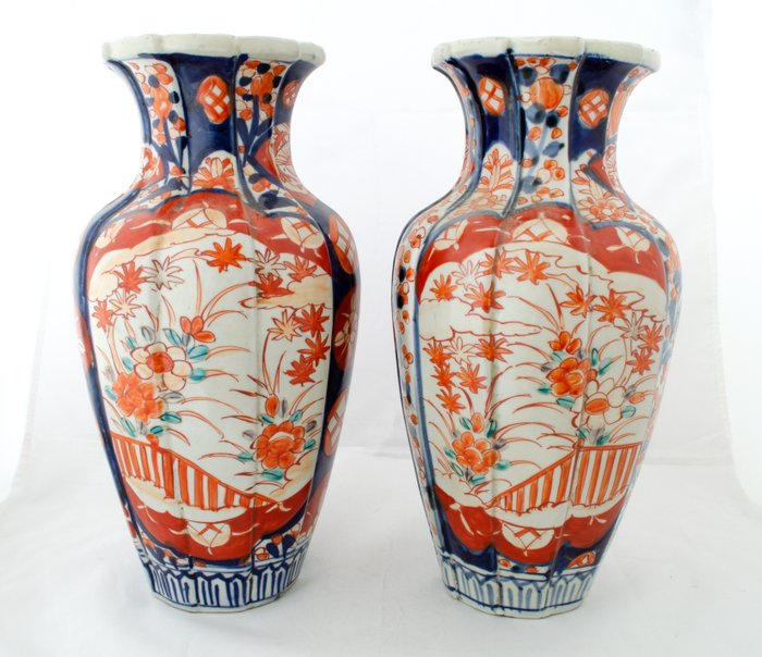 Jarrón (2) - Porcelana - Japón - siglo XIX