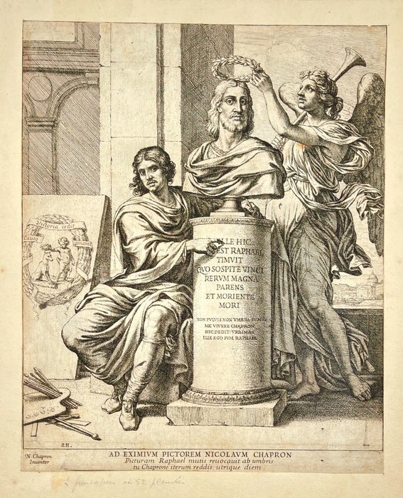 Nicolaus Chapron (1612-1654) - Etching - "The Acts of Sacred History by Raphael Urbin..."