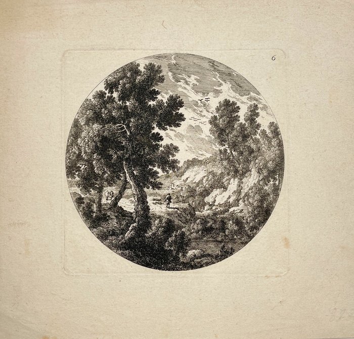 Gabriel Perelle (1604-1677) or Nicolas Perelle (1631-1695) - Engraving - Mountainous Landscape