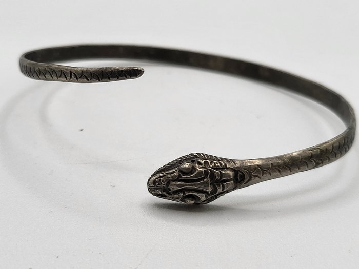 Romain antique Argent Bracelet Serpent