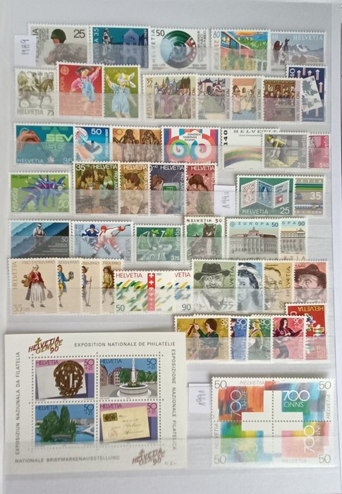 Svizzera 1989/2000 - Collection avancée de timbres Postage Value