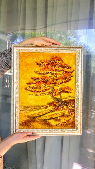Naturale Ambra - mosaic Relief picture - 37×47×3 cm
