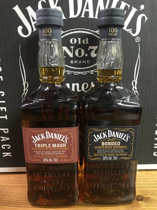 Jack Daniel's - Bonded 100 Proof & Triple Mash 100 Proof  - 70cl - 2 flasker