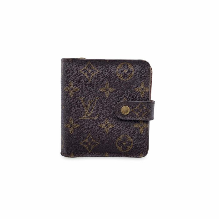 Louis Vuitton Wallet Leather Monogram Vintage Bifold Button Coin