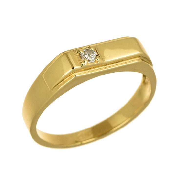 18 carati Oro giallo - Anello - 0.06 ct Diamante