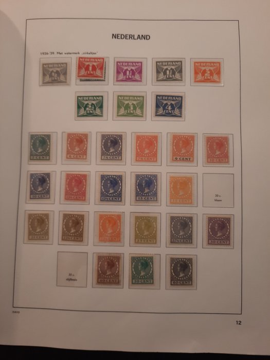 Paesi Bassi 1869/1967 - Davo album, with regular stamps MNH or MH.