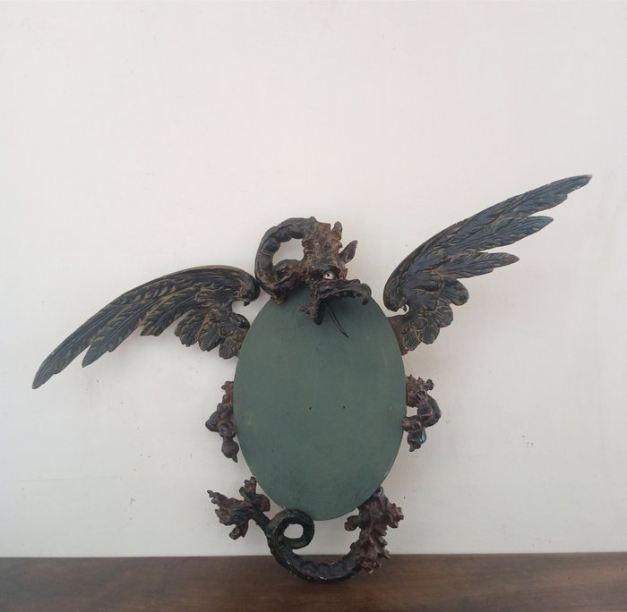 Scultura, Drago reggi specchio - 81 cm - Legno - Seconda metà del 19° secolo