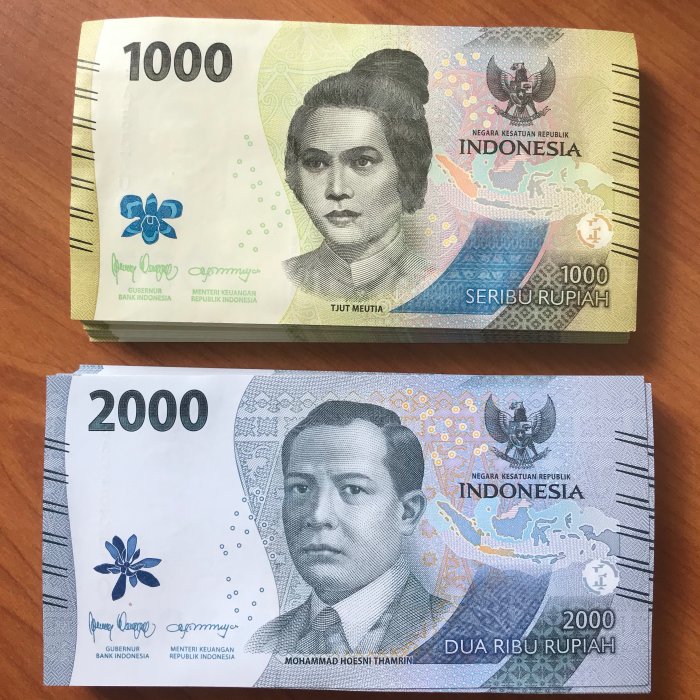 Indonesia. - 100 x 1000, 100 x 2000 Rupiah 2022 - Pick new - original bundles