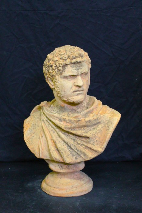 Scultura, Imperatore Caracalla - 63 cm - Terracotta - Prima metà del 20° secolo