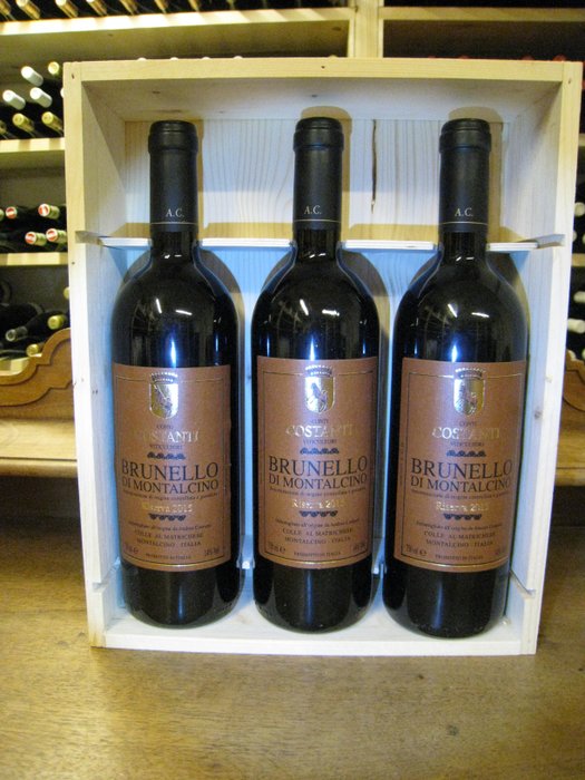 2015 Conti Costanti - Μπρουνέλο ντι Μονταλσίνο Riserva - 3 Bottles (0.75L)