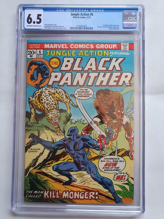 Jungle Action #6 - CGC 6.5 1º st Black Panther solo story - (1973)