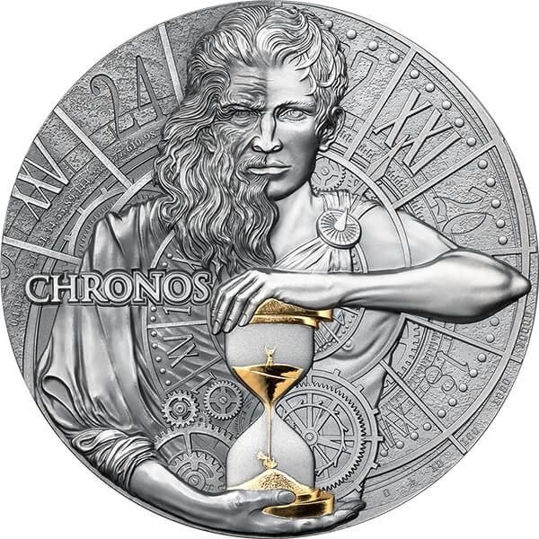 Kamerun. 2000 Francs 2023 Chronos Dual Essence High Relief Antique Finish Coin - 2 oz