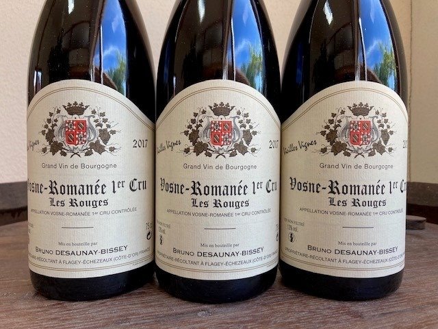 2017 Vosne-Romanée 1° Cru "les Rouges" - Bruno Desaunay-Bissey - Bourgogne - 3 Flasker (0,75 L)