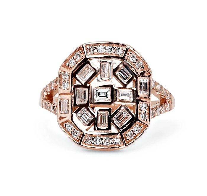 0.72ct 18k ring --IGI Certificate- - 18 karaat Rosé goud - Ring - 0.27 ct Diamant - Diamanten