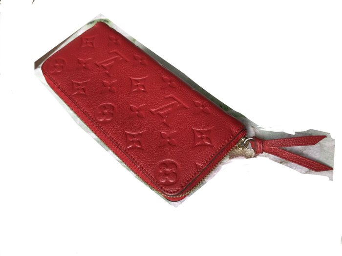 Louis Vuitton Louis Vuitton Zippy Coin Red Empreinte Leather Purse