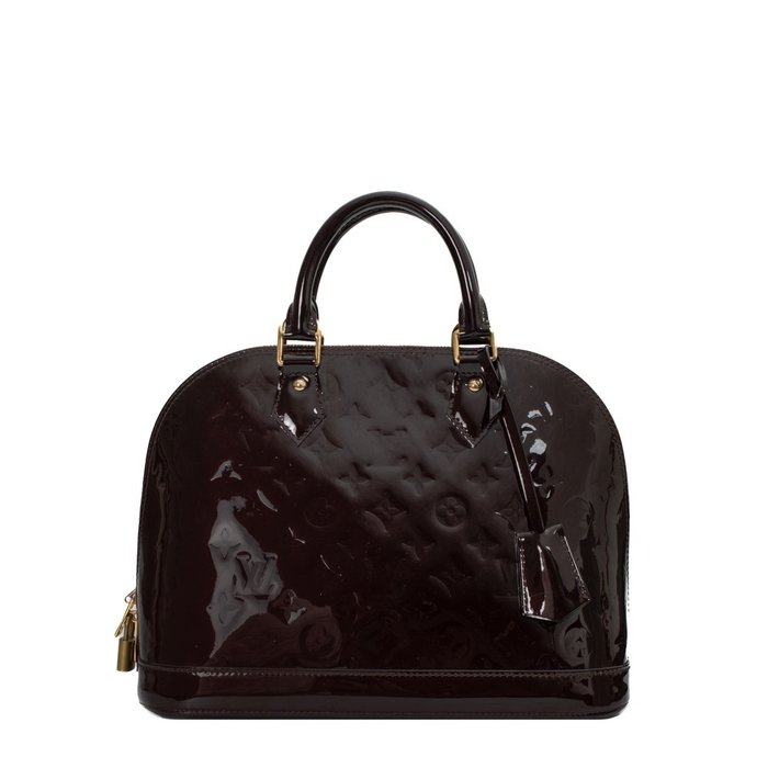Sold at Auction: A Louis Vuitton Burgundy Patent Leather Bag