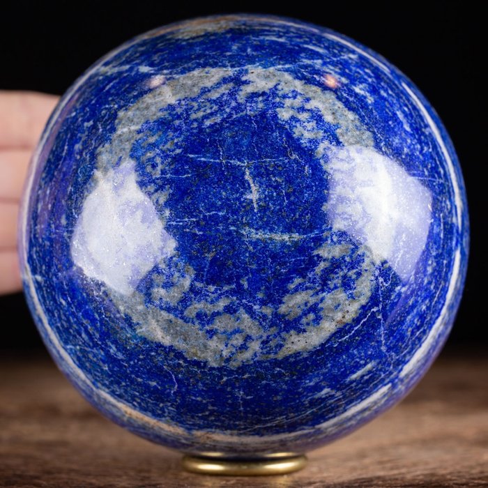 Deep Blue Lapis Lazuli Sphere - Blue Lapis Lazuli Sphere - Ensiluokkainen - Korkeus: 140 mm - Leveys: 140 mm- 4180 g
