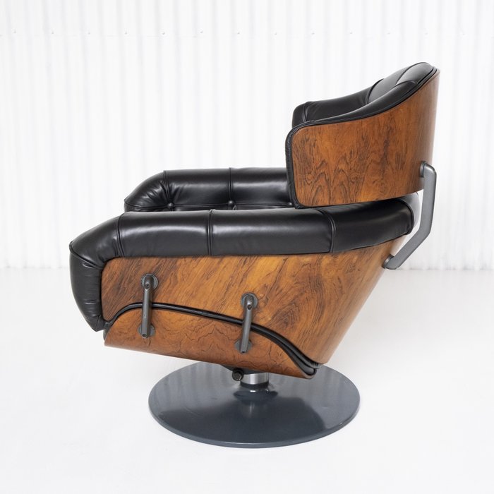 Arflex - Martin Grierson - 扶手椅子 - 木, 皮革, 钢