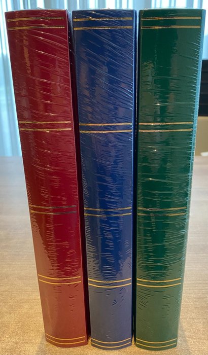 acessórios  - 3 álbuns de estoque Leuchtturm com 60 páginas pretas