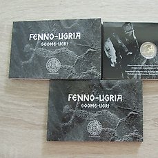 Estland. 2 Euro 2021 BU “Fenno-Ugria” (3 Coincards)  (Zonder Minimumprijs)