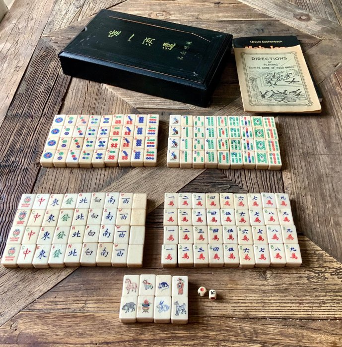 Mahjong game - Bamboo, Bone - Compleet 152 Stenen - China - - Catawiki