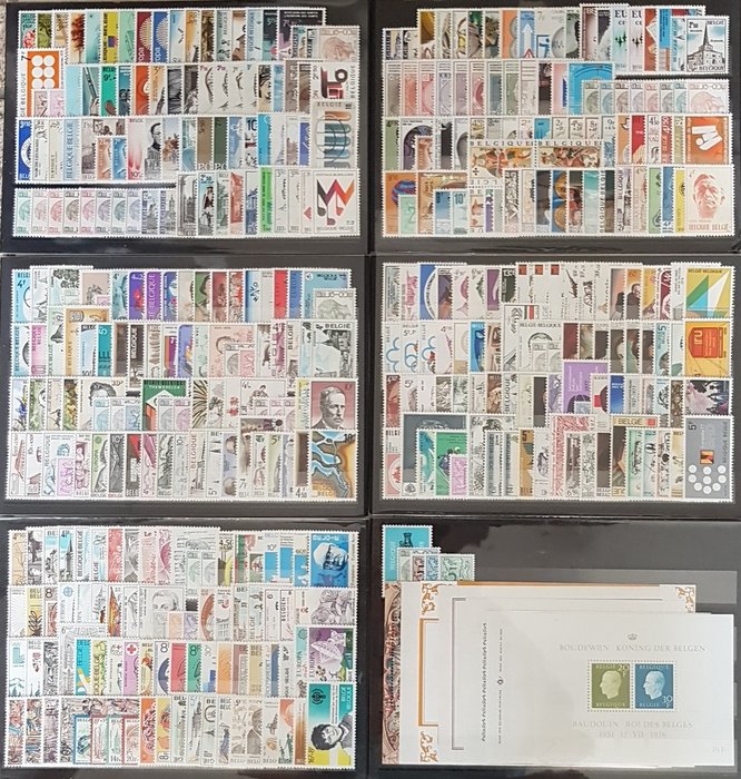 Bélgica 1970/1979 - 10 volúmenes completos con todos los bloques.
