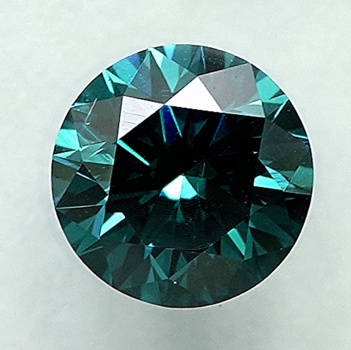 钻石 - 0.54 ct - 明亮型 - Fancy Intense Blue - VS2 轻微内含二级