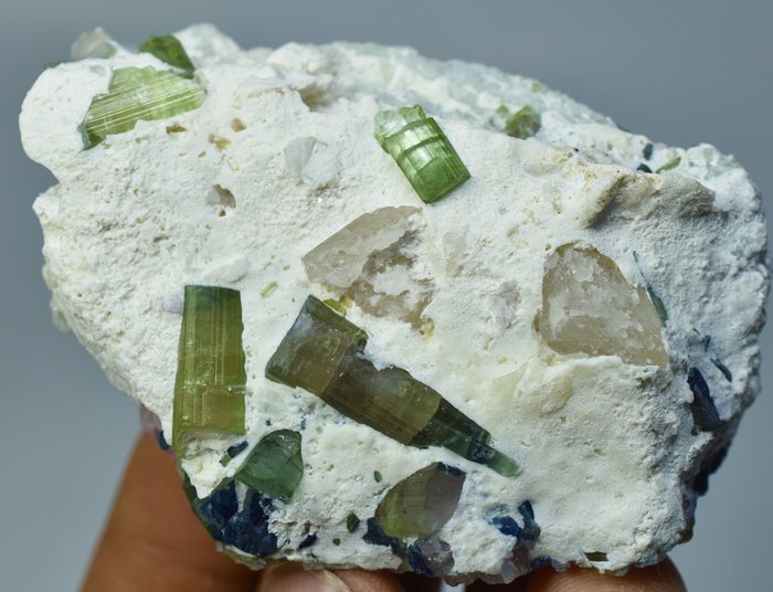 Turmalin Kristalle auf Muttergestein - 39×76×45 mm - 158 g - (1)